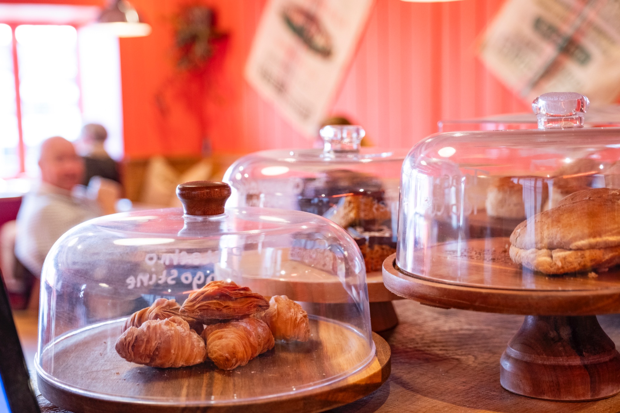 Freshly baked pastries and croissants